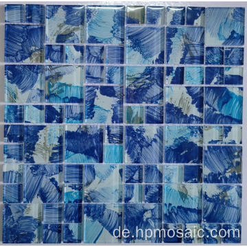 Blaue Kunstmosaikfliesen für den Pool